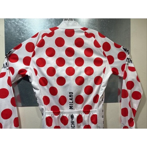 Bianchi Milano "King of the Mountains" Cycling Jersey Long Sleeve XL Vintage - Picture 9 of 16